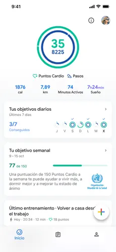 Captura de Pantalla 1 Google Fit: monitor actividad iphone