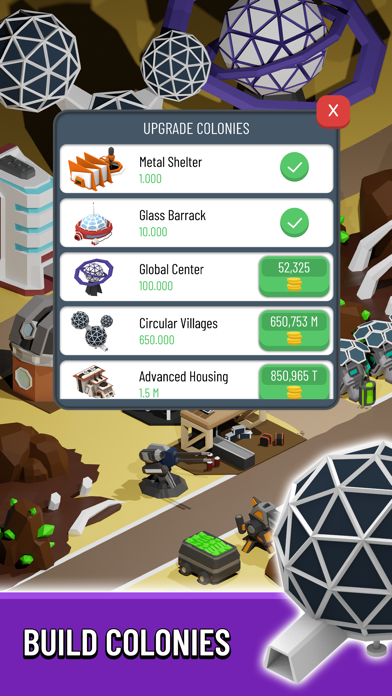 Space Colony: Idle Tap Miner screenshot 4