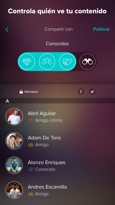 VERO - True Social iPhone Capturas de pantalla