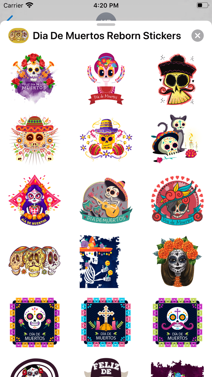 Dia De Muertos Reborn Stickers