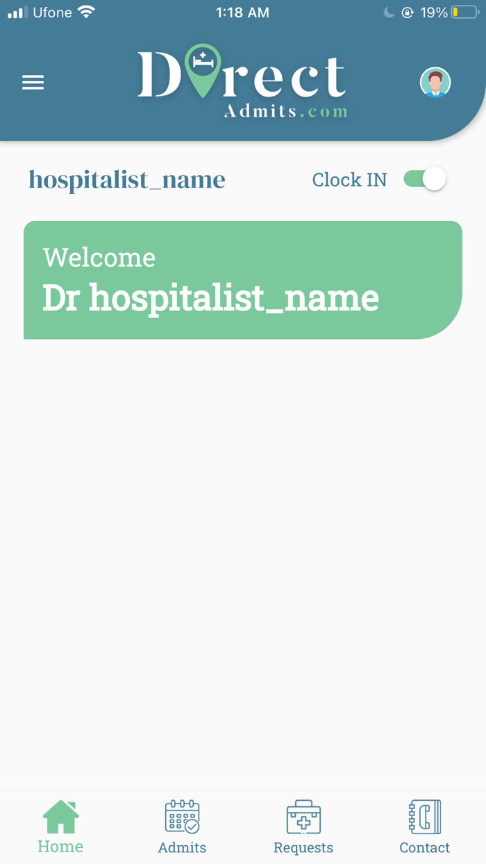 Direct Admit Hospitalist