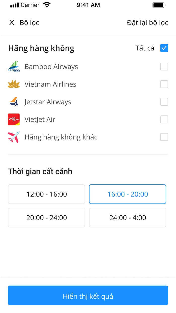 Theo dõi chuyến bay