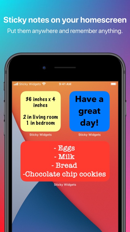 Sticky Widgets
