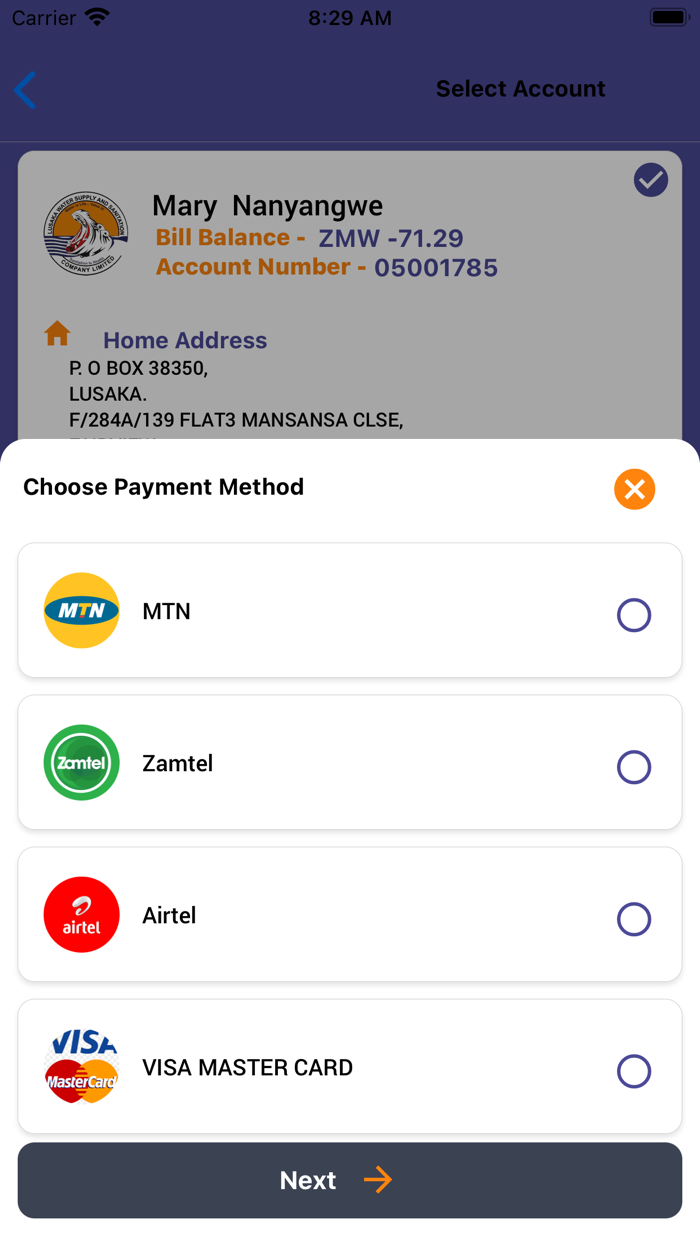 Lusaka Water Supply App