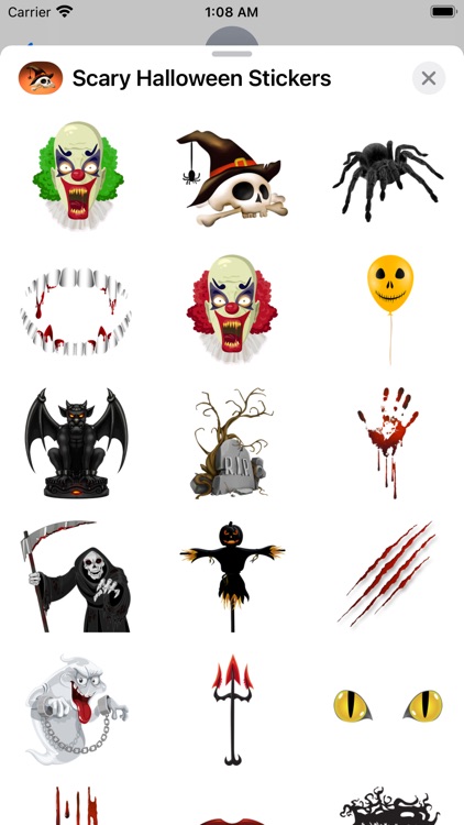 Halloween Scary BOO! Stickers