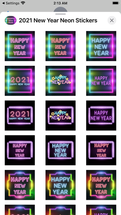 2021 New Year Neon Stickers App Download Stickers Android Apk App Store