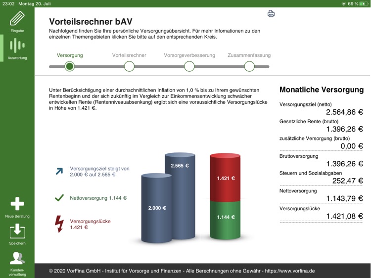 VorFina: bAV-Rechner