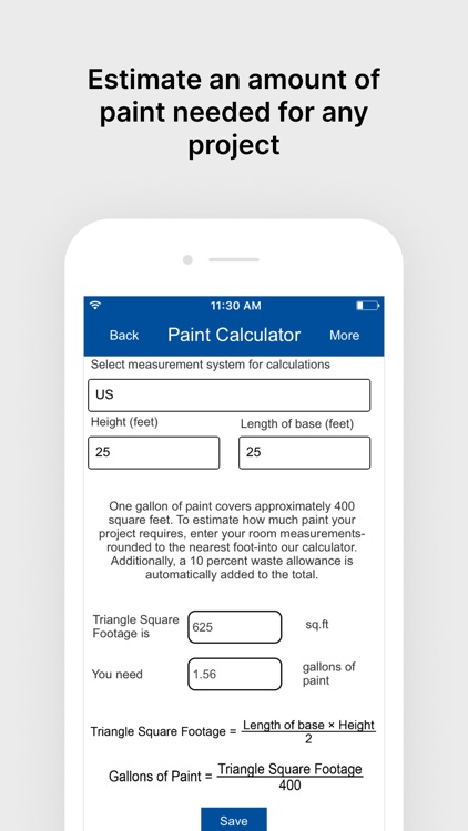 Construction Calc App