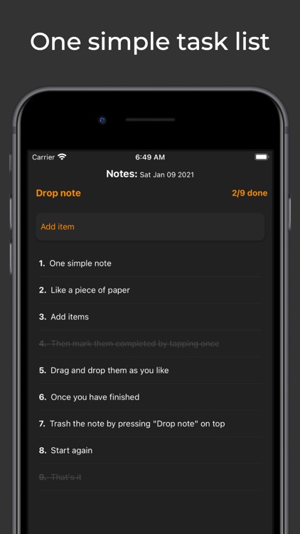 TodaysNotes: One Note Only