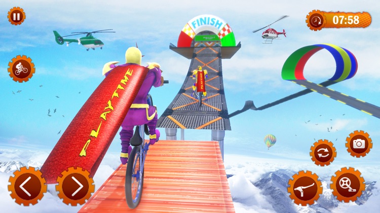 Superhero Bicycle Stunt Tricks screenshot-4