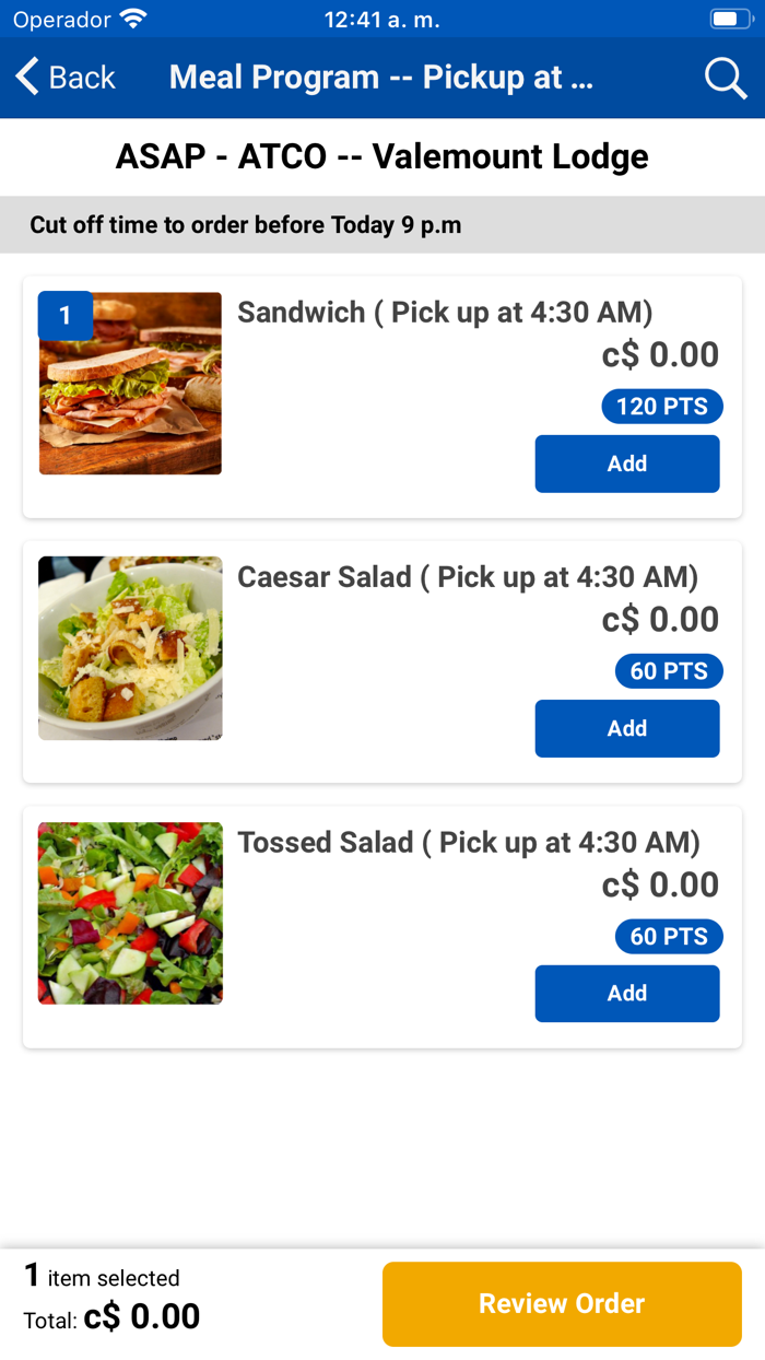 Frontec Sandwich Ordering