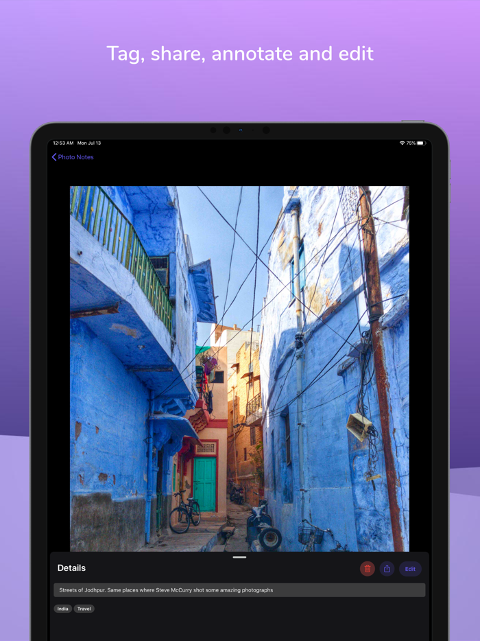 Photon - Add caption to Photos