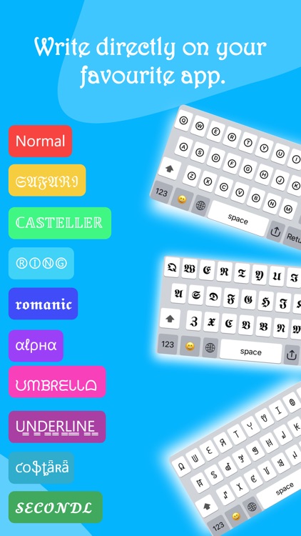 Fonts for iPhone - Keyboard