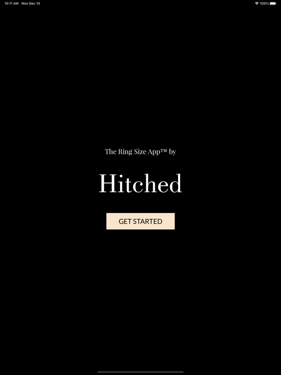 iPad Image of The Ring Size App™ by Hitched