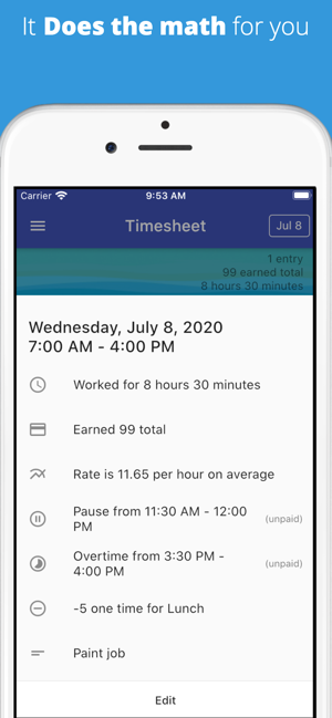 Timesheet Time Salary Timecard(圖2)-速報App