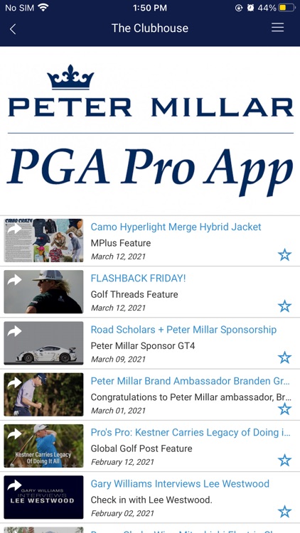 Peter Millar PGA Pro App