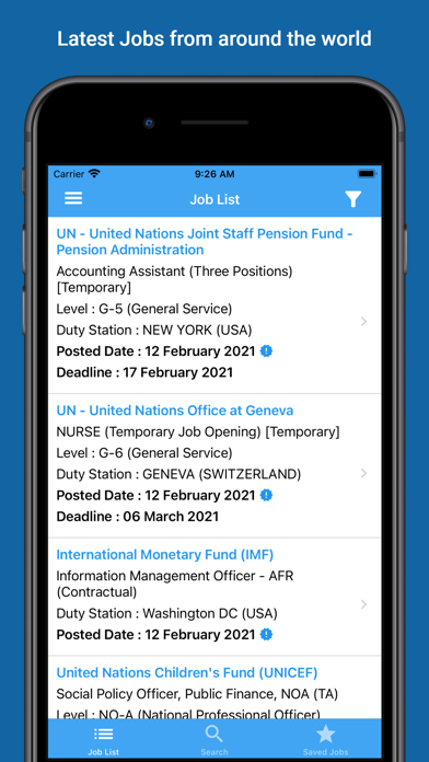 How to cancel & delete UN & NGO Jobs from iphone & ipad 1