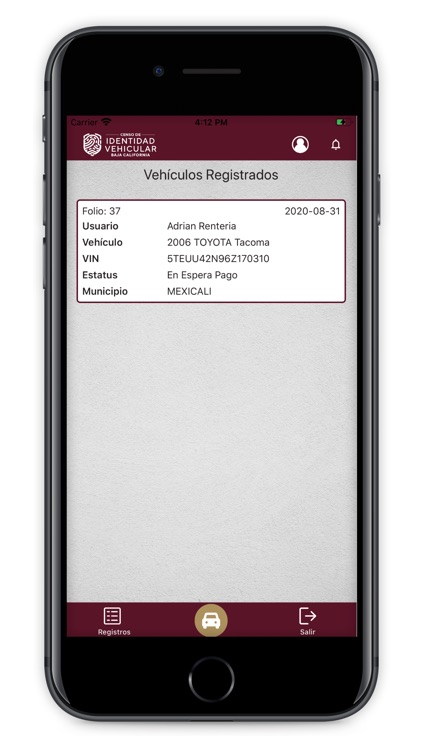 Censo Identidad Vehicular BC