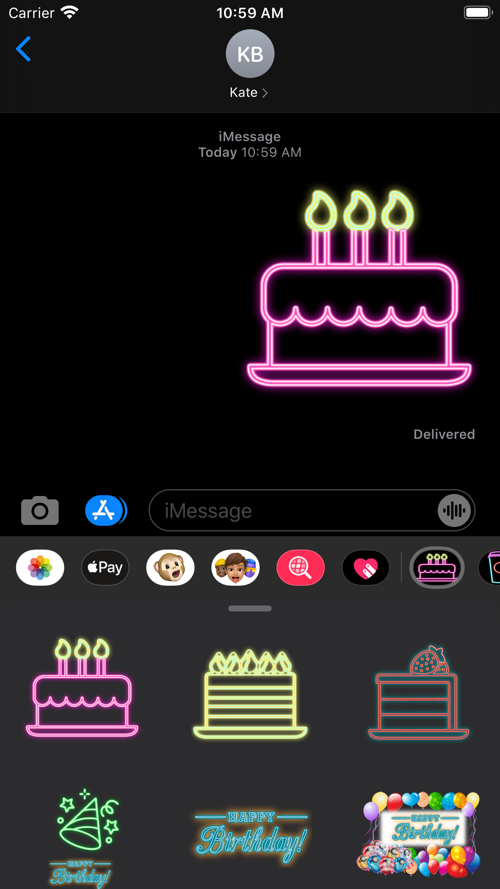 Neon Birthday Stickers Download App For Iphone Steprimo Com