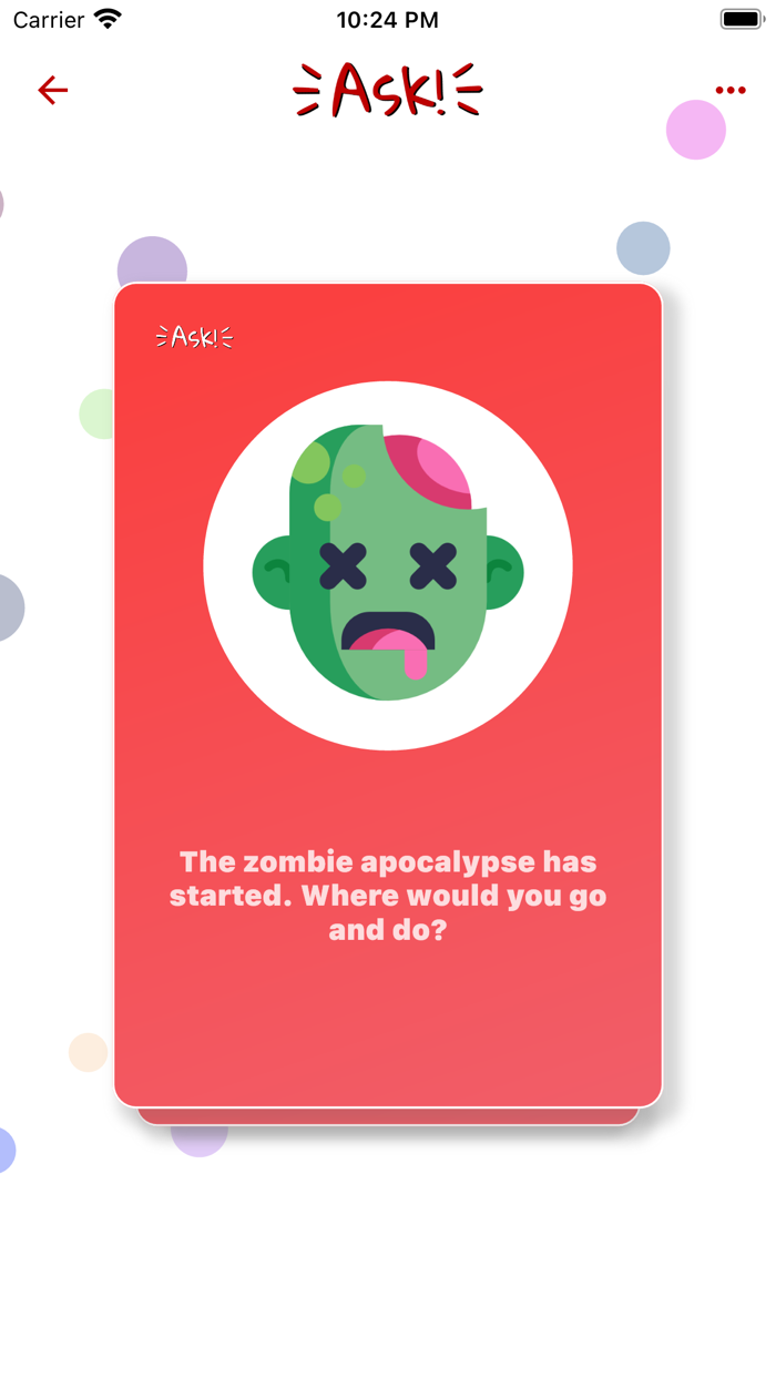 Ask Party card and quiz game