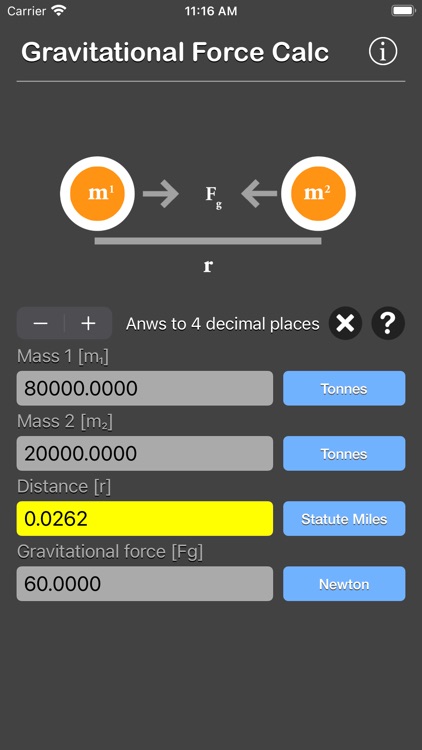 Gravitational Force Calculator screenshot-7