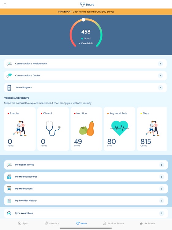 Heuro Health for iPad