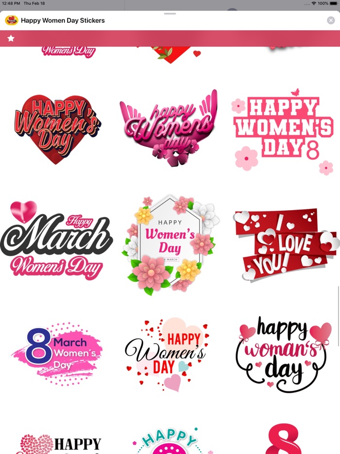 Happy Women Day Stickers