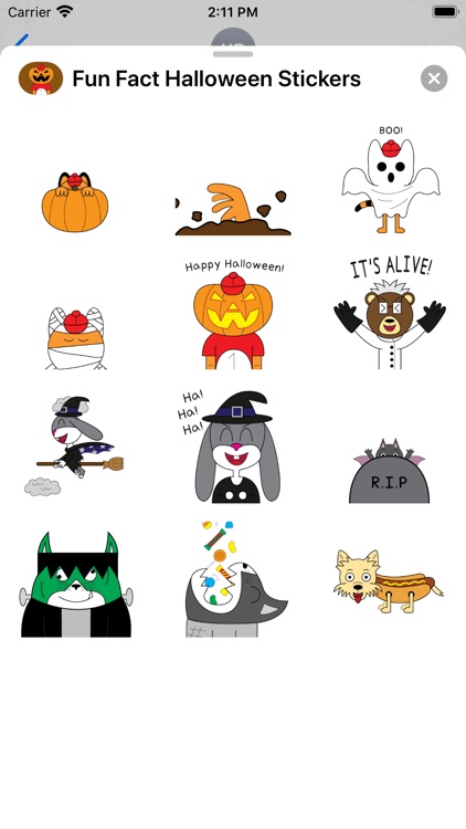 Fun Fact Halloween Stickers