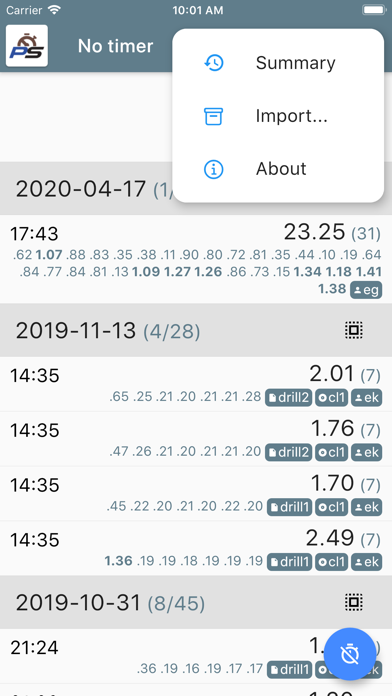 PractiScore Log screenshot 2