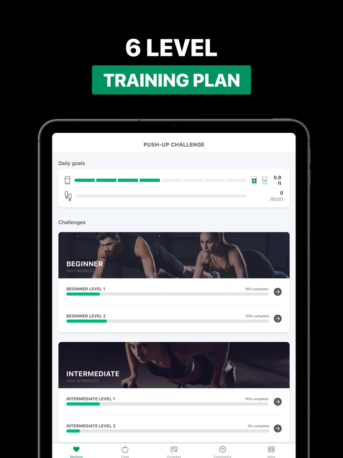 30 Day Push Up Challenge App