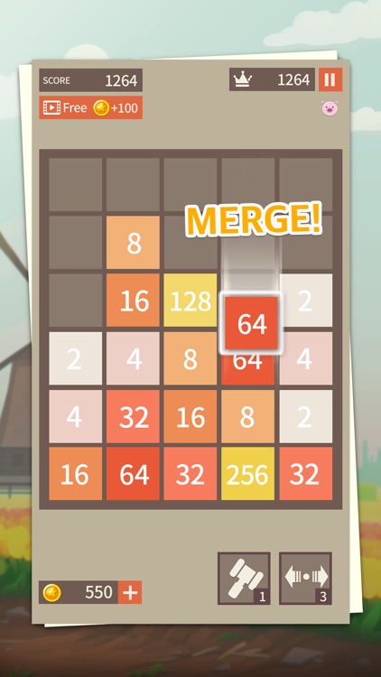 Merge the Number: Slide Puzzle