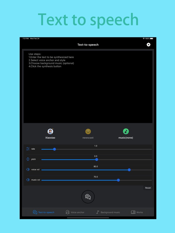 Anchors voice-Text to speech