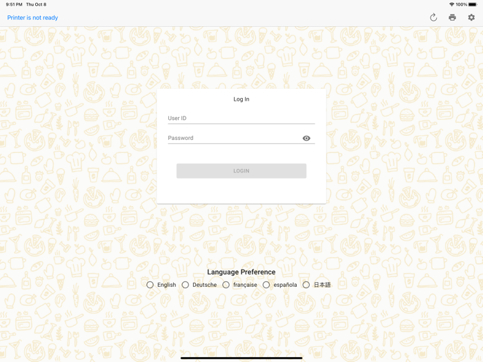 ORT - Order Receiving Terminal