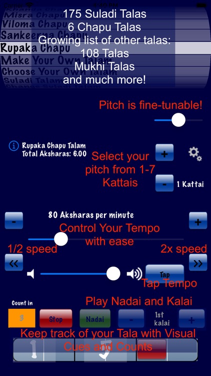Talanome - Carnatic Metronome screenshot-0