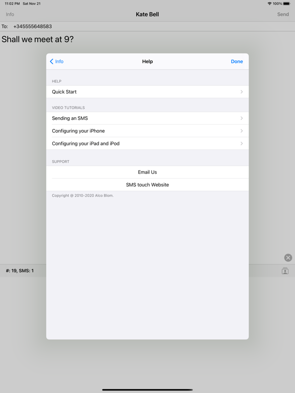 SMS touch SMS touch