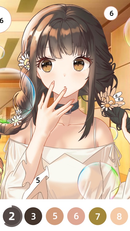 花花数字填色: 女生公主涂色绘本 screenshot-7