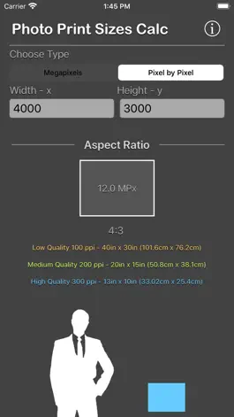 Game screenshot Photo Print Sizes Calculator hack