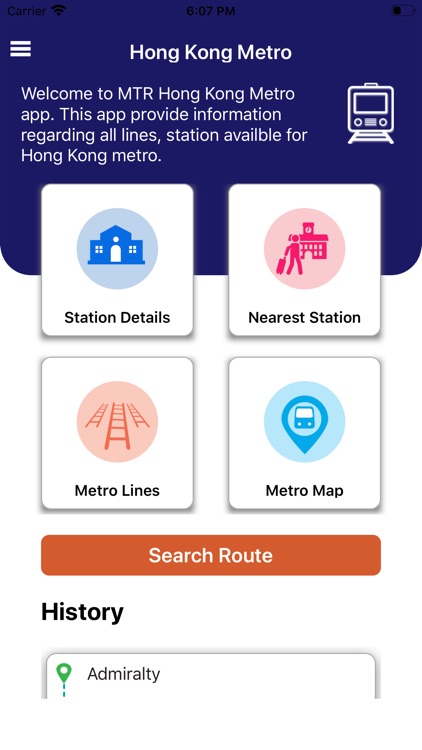 MTR Hong Kong Metro Route Map