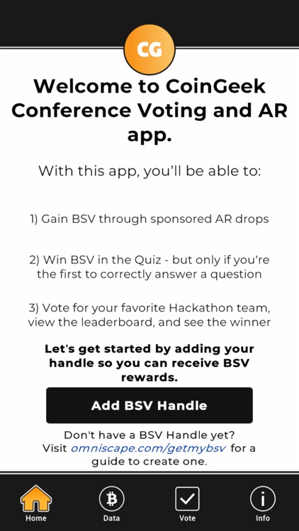 CoinGeek: Voting & AR app