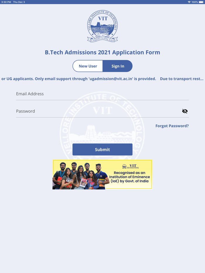 B.Tech Admissions