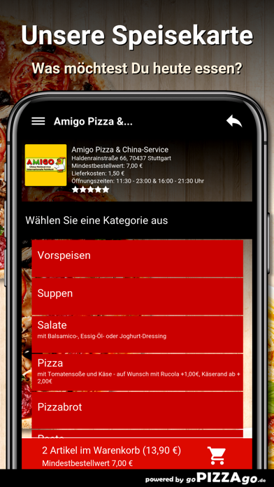 Amigo Pizza Stuttgart Screenshot