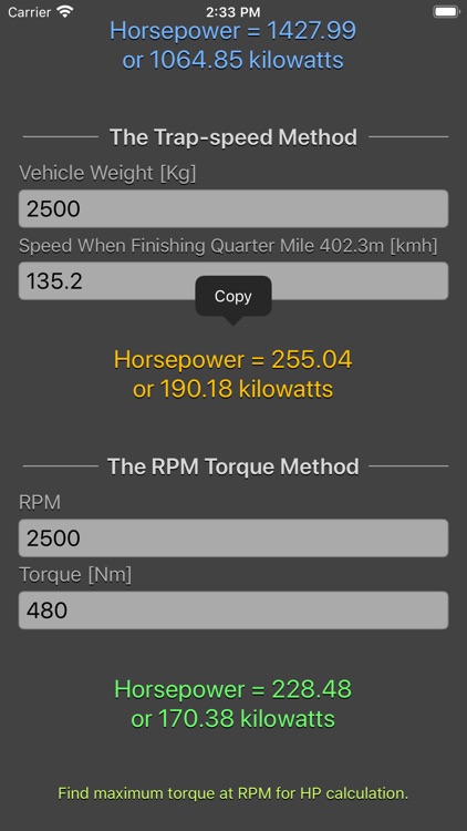 Engine Horsepower Calculator screenshot-3