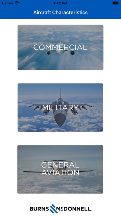 Aircraft Characteristics App