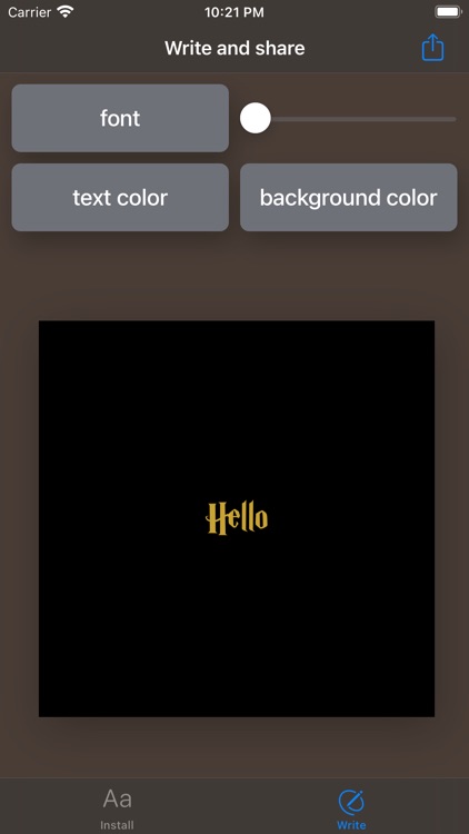 Install & write Fonts Harry P.