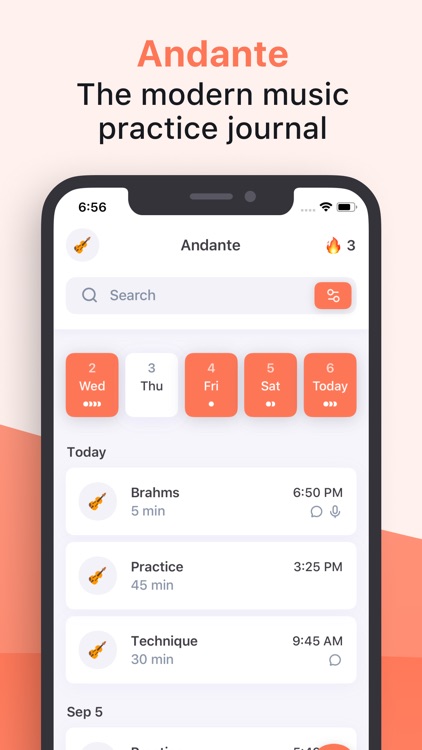 Andante - Practice Journal
