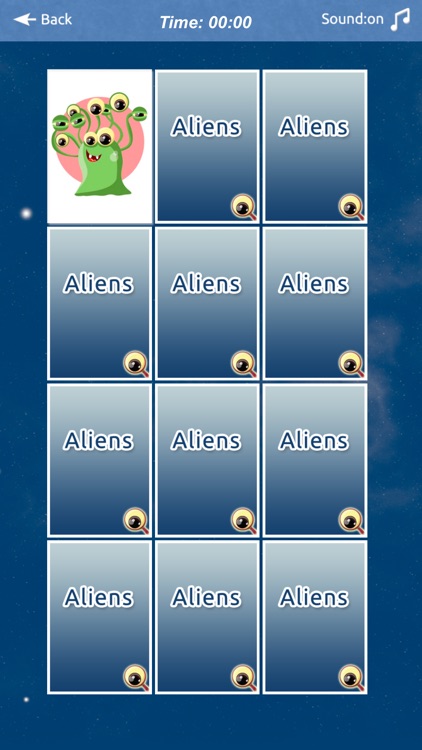 Aliens Memory Match Game
