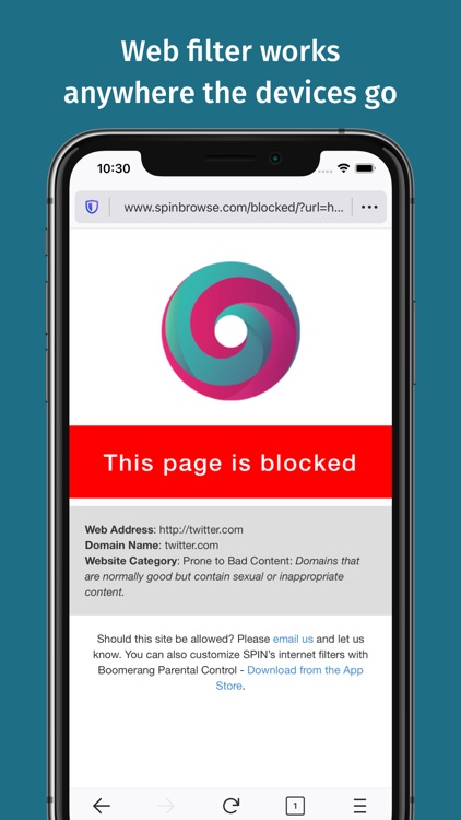 SPIN Safe Browser + AppConfig screenshot-1
