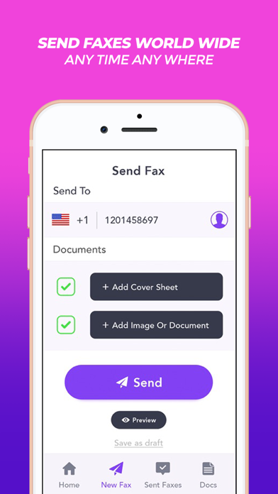 Simple Fax - Burner & Scanner Screenshot on iOS