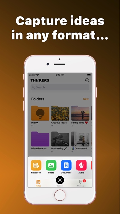THINKERS App - Notes and Ideas