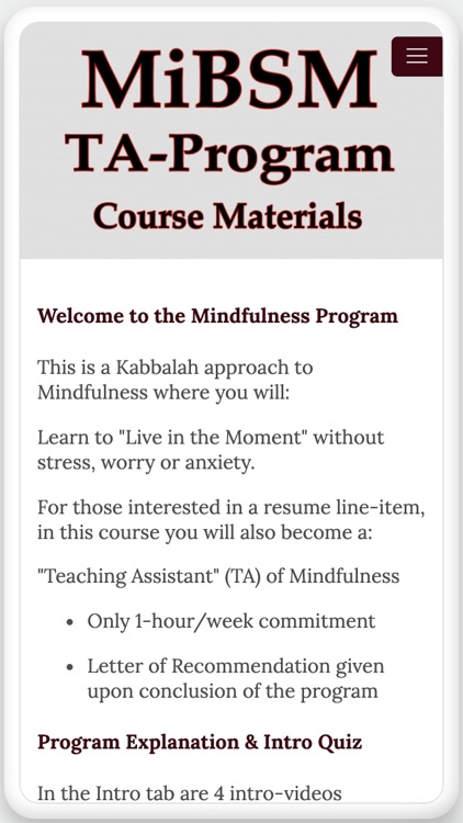 MiBSM Mindfulness TA-Training